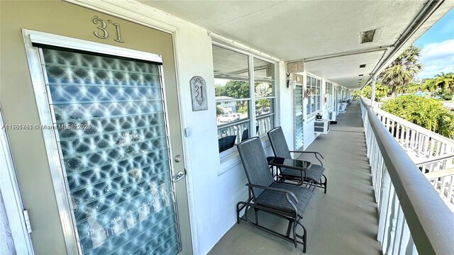 balcony featuring visible vents