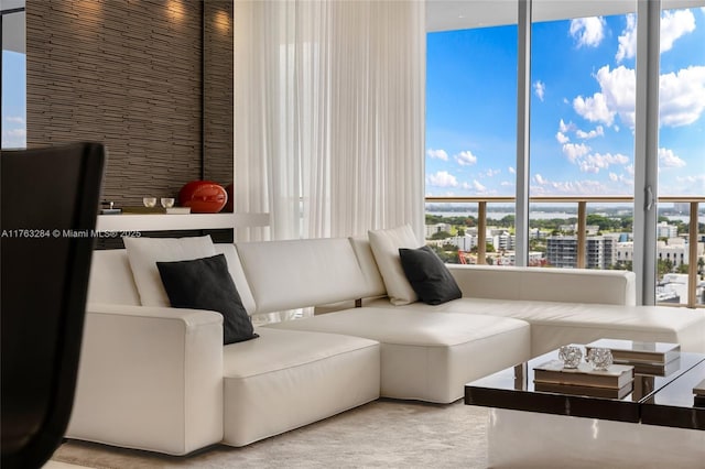 view of carpeted living room