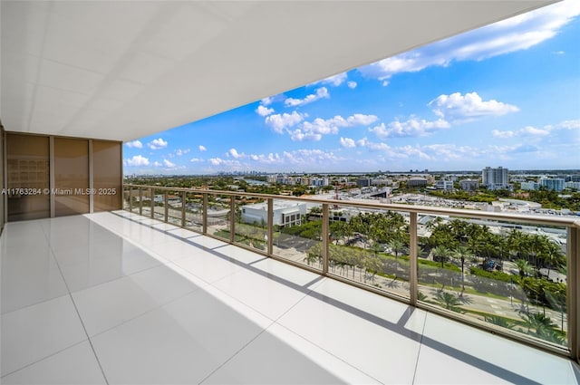 balcony featuring a view of city