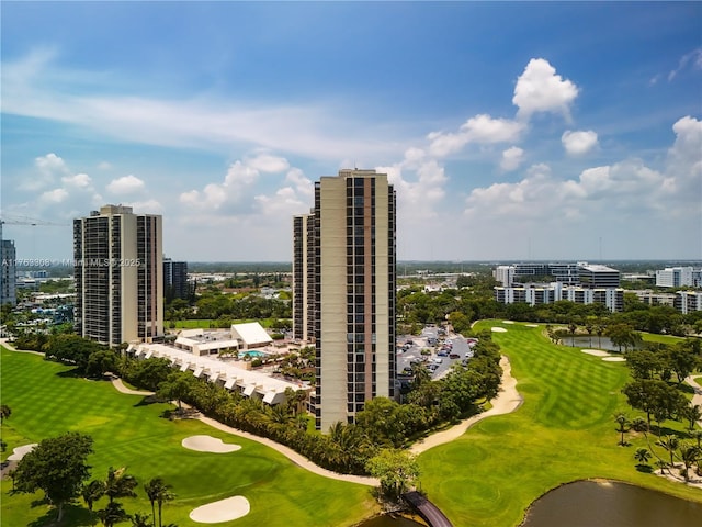 20379 W Country Club Dr Unit 1938, Aventura, FL 33180 - exterior space with a view of city, view of golf course, and a water view