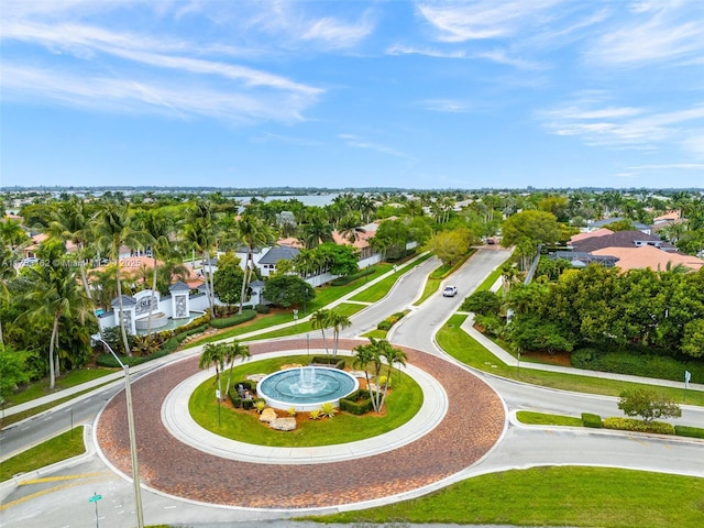 aerial view with a residential view