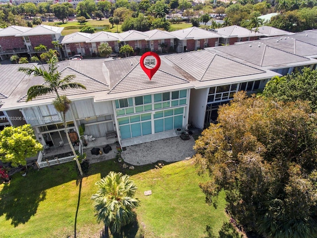 bird's eye view featuring a residential view