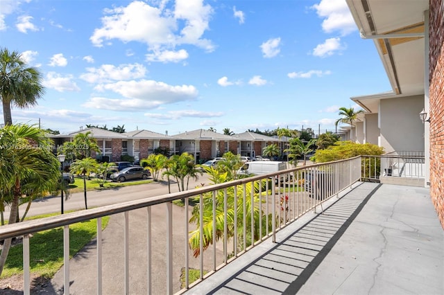 balcony with a residential view