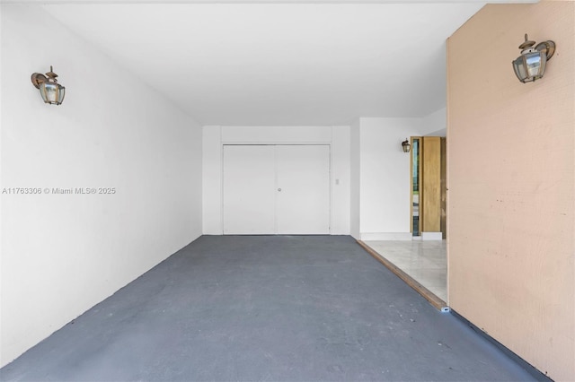 interior space with concrete floors