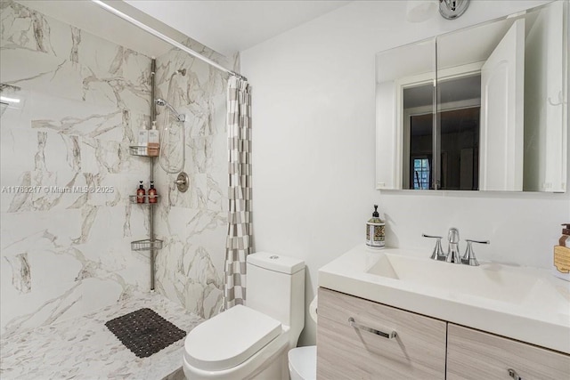 1 Keswick A 1, Deerfield Beach, FL 33442 - full bath featuring vanity, a marble finish shower, and toilet
