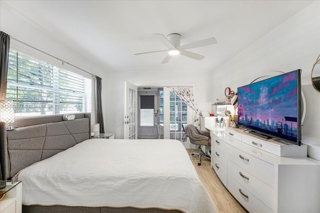 1 Keswick A 1, Deerfield Beach, FL 33442 - bedroom with light wood-style flooring and a ceiling fan