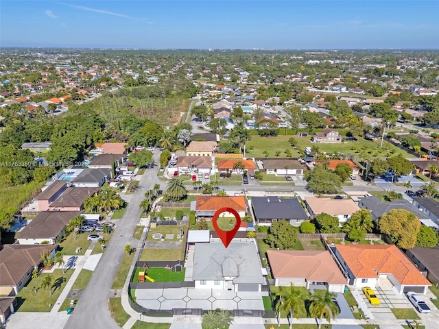 aerial view featuring a residential view