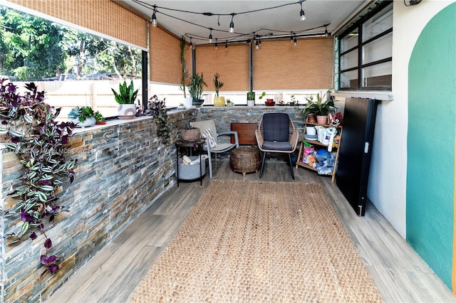 view of patio with fence