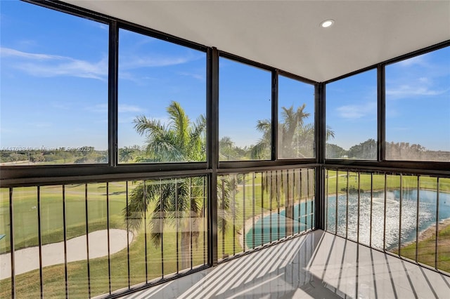 unfurnished sunroom with plenty of natural light