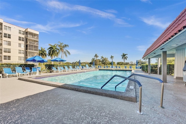 pool featuring a patio