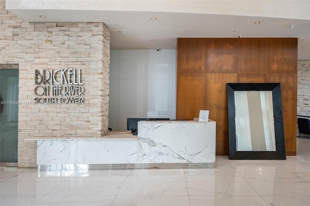 41 SE 5th St Unit 1815, Miami, FL 33131 - reception area with recessed lighting