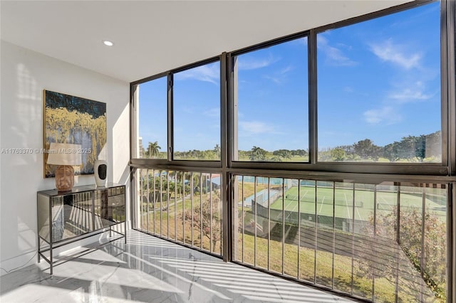 view of sunroom