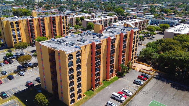 aerial view featuring a view of city