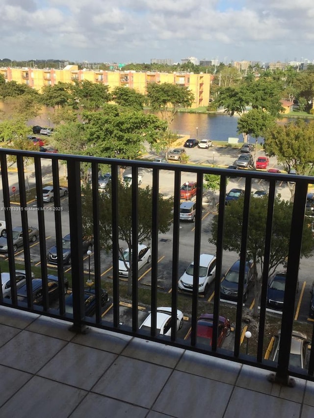 balcony with a city view