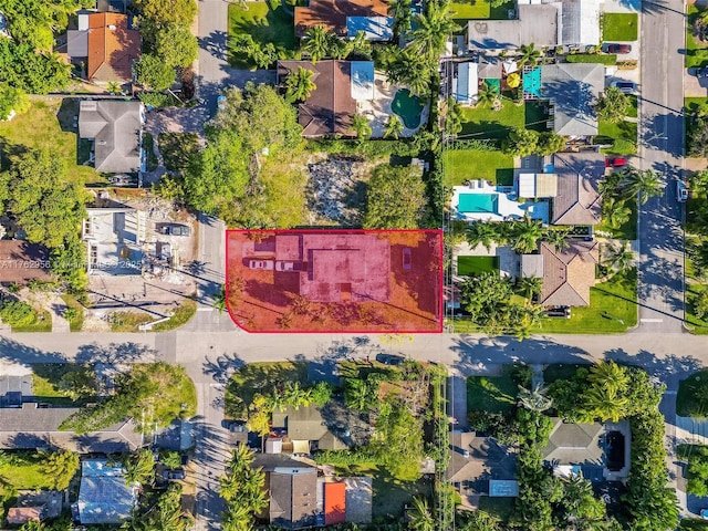 drone / aerial view featuring a residential view