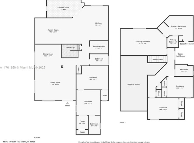 15712 SW 90th Ter, Miami, FL 33196 - property floor plan
