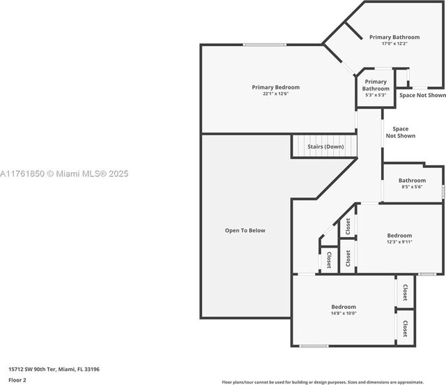 15712 SW 90th Ter, Miami, FL 33196 - property floor plan