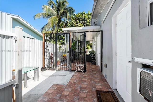 view of patio with fence