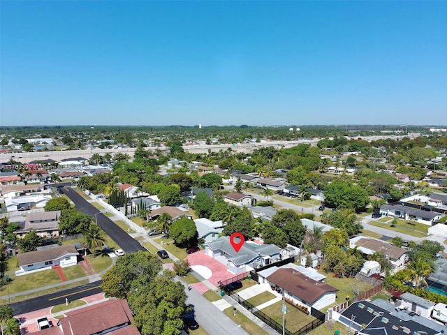 aerial view featuring a residential view