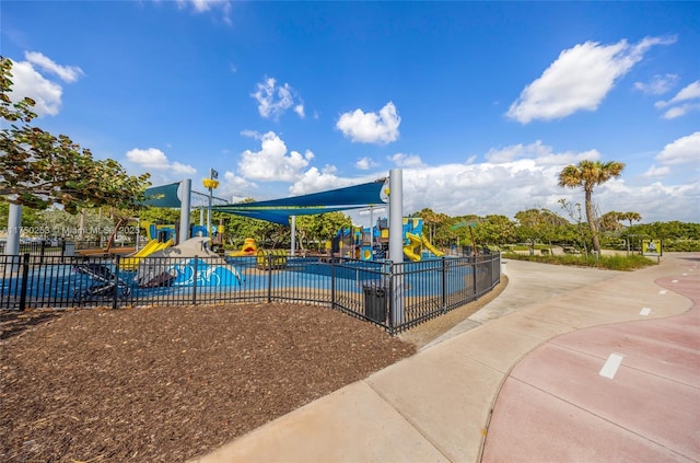 surrounding community with fence and playground community