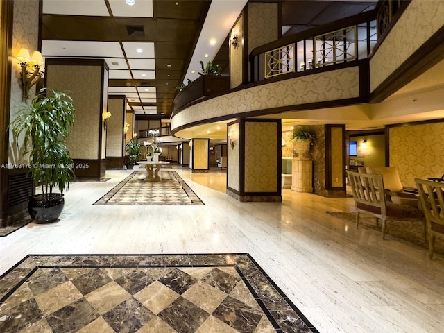 building lobby featuring visible vents