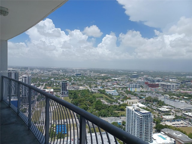 balcony featuring a city view