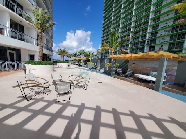 view of pool with a patio area