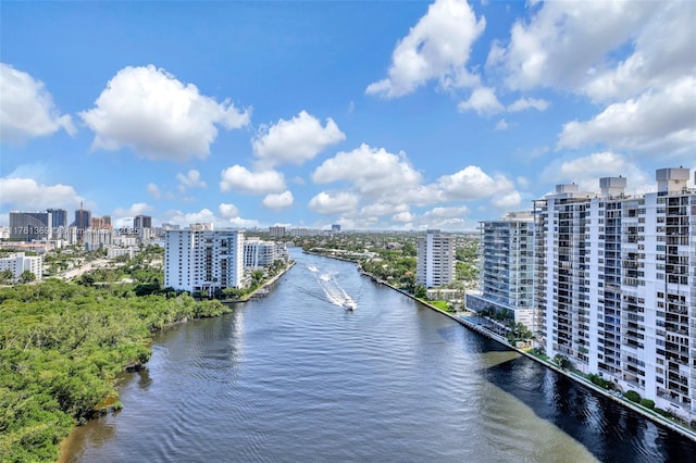 water view featuring a city view