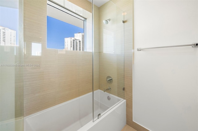 bathroom featuring tub / shower combination