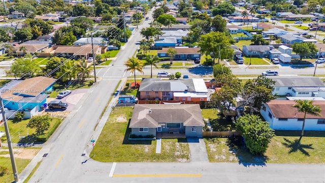 aerial view featuring a residential view