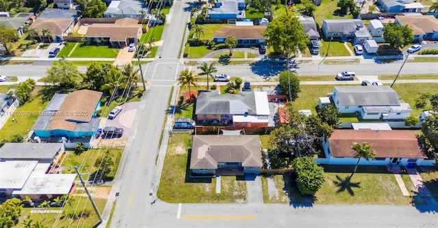 drone / aerial view with a residential view