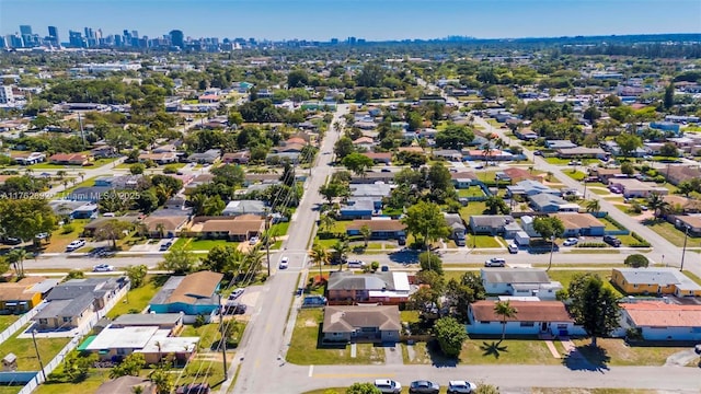 drone / aerial view with a residential view