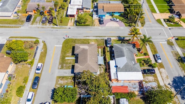 aerial view featuring a residential view