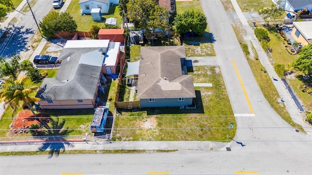 bird's eye view with a residential view