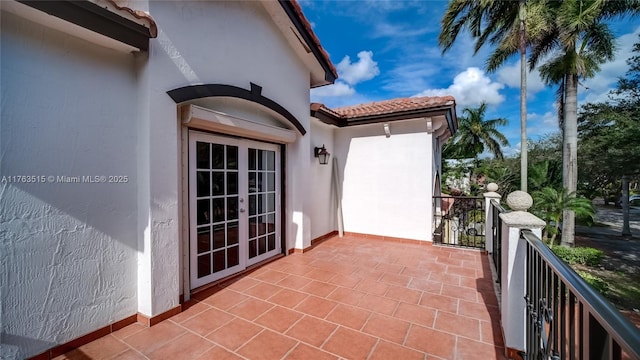 view of patio with french doors