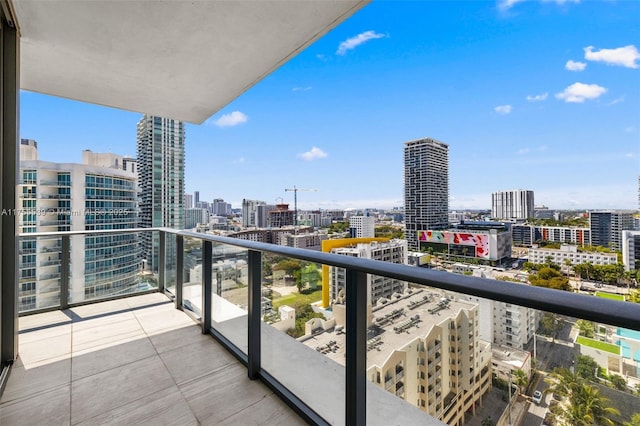 balcony featuring a view of city