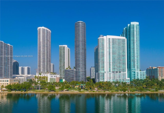 view of city with a water view