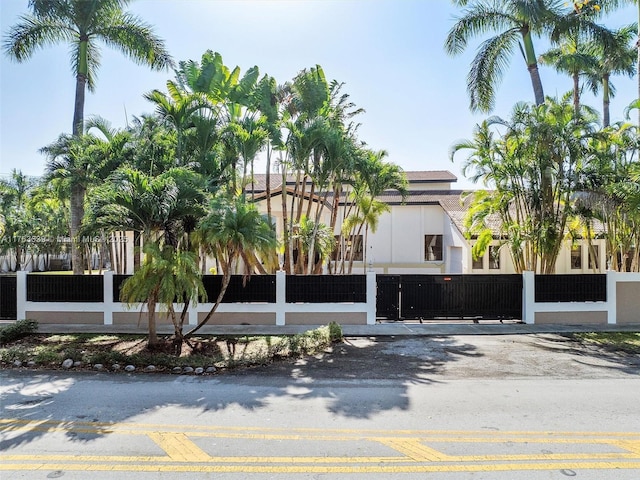 view of property with a fenced front yard