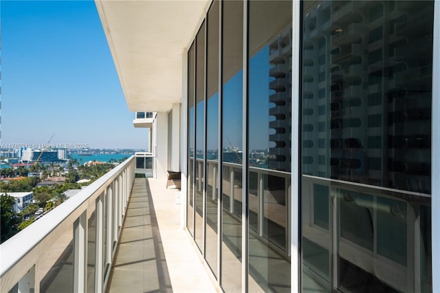 balcony with a city view