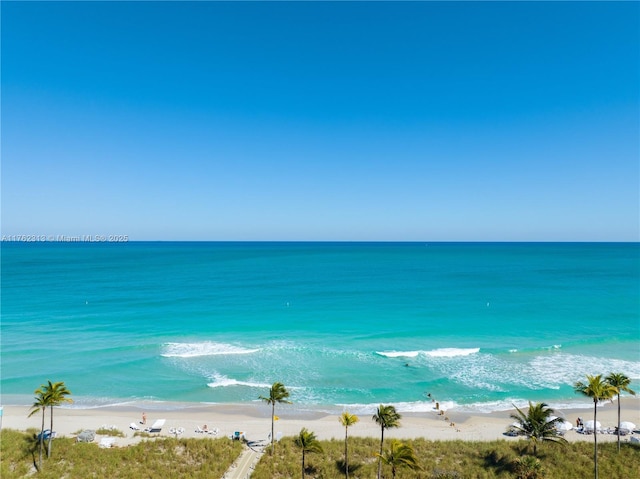 water view featuring a view of the beach