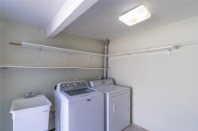 232 NW 58th Ct, Miami, FL 33126 - laundry room with a sink, separate washer and dryer, and laundry area