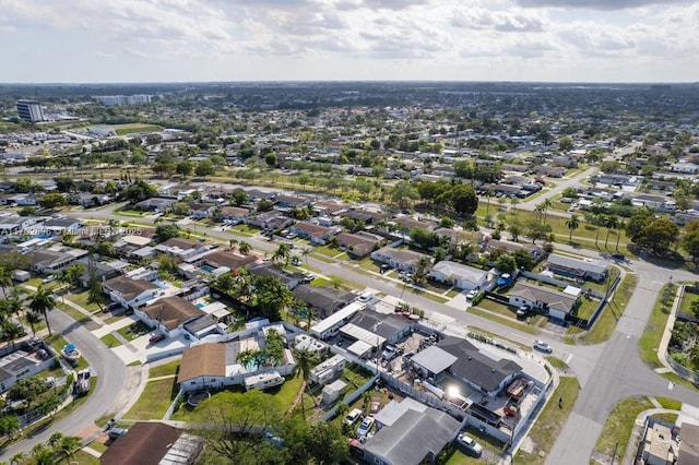 drone / aerial view with a residential view