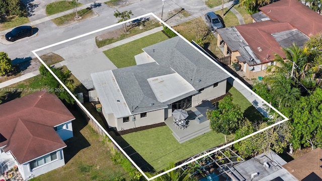 drone / aerial view featuring a residential view