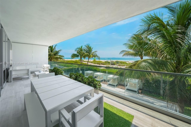 321 Ocean Dr Unit 200, Miami Beach, FL 33139 - balcony featuring a beach view and a water view