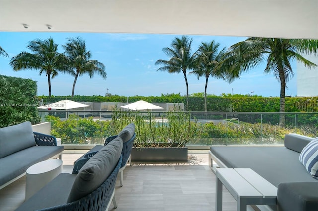 view of patio with outdoor lounge area