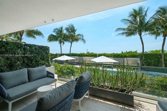 balcony with an outdoor living space