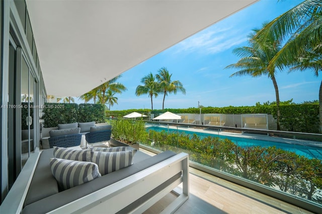 321 Ocean Dr Unit 200, Miami Beach, FL 33139 - balcony featuring an outdoor living space