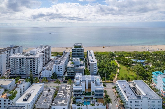 321 Ocean Dr Unit 200, Miami Beach, FL 33139 - drone / aerial view with a view of the beach and a water view