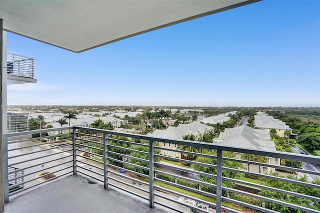 balcony with a residential view