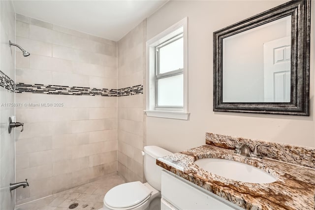 1281 Wyndcliff Dr, Wellington, FL 33414 - bathroom with vanity, toilet, and tiled shower